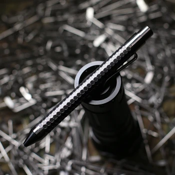 EDC Handmade TC4 Titanium Alloy Solid Portble Pen Metal Mechanical Outdoor Camping Tactical Multi-functional Portable EDC Tools