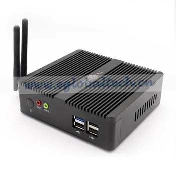 Eglobal Mini PC Quad Core Celeron J1900 2 LAN Router, Firewall Fanless Minipc Celeron N2810 KOMPUTER stacjonarny 2*Lan