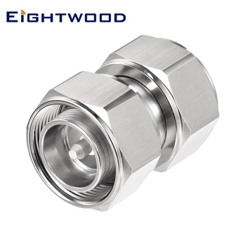 Eightwood 4.3/10 to 4.3/10 RF Coaxial Adapter 4.3/10 Plug Male to 4.3/10 Plug Male Straight Low PIM RF Coaxial Connector