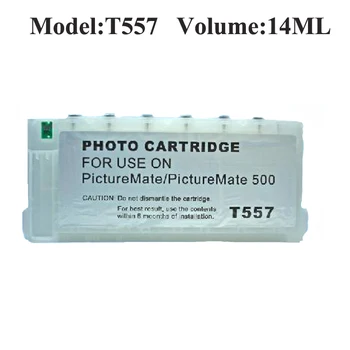 Einkshop T557 T0557 wielokrotnego użytku wkład atramentowy do Epson Picture Mate PM500 Ink Cartridge tusz z chipem
