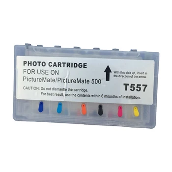 Einkshop T557 T0557 wielokrotnego użytku wkład atramentowy do Epson Picture Mate PM500 Ink Cartridge tusz z chipem