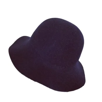 Elegancki styl brytyjski miękkie szerokie pola czysta wełna filc melonik фетровая kapelusz fedora kopuła wiadro kapelusz dla kobiet Floppy Cloche chapeu feminino