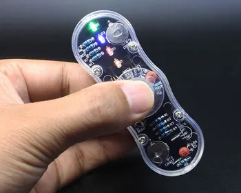 Elektroniczny diy kit POV Rotate Fingertip gyro diy lutownica kolorowe diody elektroniczny zestaw treningowy