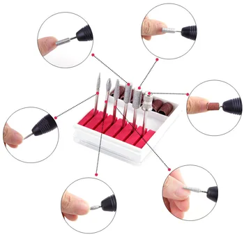 Elektryczna maszyna urządzenie do manicure pedicure paznokci narzędzia 12 szt. kwarc wiertła do paznokci narzędzia do paznokci 100 szt. taśmy szlifierskie EU Plug