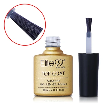 Elite99 10ml No Clean Top Coat and Base Coat Long Lasting UV Gel Nail Polish Shiny Manicure Top Base Set Soak off Nail Primer