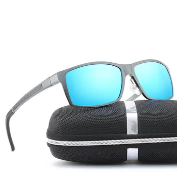 Ellen Buty Marki Projektant Projekt Nowe Okulary Mężczyźni Spolaryzowane Kwadratowe Aluminiowe Magnezowe Męskie Okulary Prawo Jazdy Lusterka Punkty
