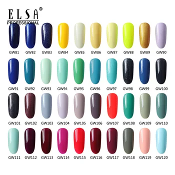 Elsa żel lakier do paznokci do manicure pół-stałych Nail Art Salon Tip 15 ml klasyczny Soak off UV LED żel lakier 120 kolorów