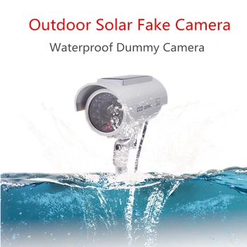 Energia słoneczna manekin aparatu bezpieczeństwa wodoodporny fałszywe kamery basen kryty kula led monitor CCTV kamery