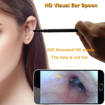 ENT Ear Cleaning Endoskop 2 in1 USB HD Visual Ear Spoon 5.5 mm Mini Camera Ear Pick nosa różnica Dental Borescope Otoscope Camera