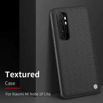 Etui dla Xiaomi mi Note 10 Lite NILLKIN teksturowane nylonowy włókniste pokrywa tylna pokrywa wytrzymała, antypoślizgowa cienki i lekki, Mi Note 10 Lite
