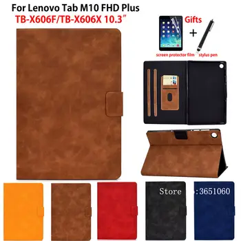 Etui do Lenovo Tab M10 FHD Plus Smart Cover 10.3 TB-X606F TB-X606X Funda Tablet Auto sleep/wake Flip Shell Stand Coque +prezent