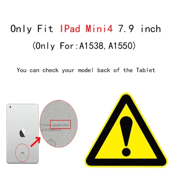 Etui smart case dla ipada Mini4 Ultra Slim PU skórzane etui + silikonowa pokrywa dla Apple ipad mini 4 tablet case Capa Para