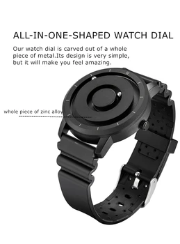 EUTOUR kolorowe zegarki człowiek magnetic ball pokaz Kwarcowy zegarek Silikonowy płótno stalowy pasek moda przyczynowo-skutkowego męski zegarek niebieski złoto