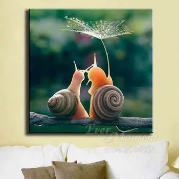 Ever Moment Diamond Painting Cross Stitch Mosaic Picture Of Rhinestone Snails Full Square Drill Diamond Embroidery ASF1375
