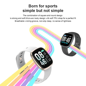 EXRIZU GT103 Smart Watch Sport IP67 wodoodporny monitor pracy serca i ciśnienia krwi, tlenu monitor przypomnienie o wywołaniu Smartwatch