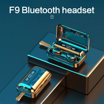 F9-7 TWS Bluetooth Bezprzewodowe słuchawki sportowe, słuchawki, zestaw słuchawkowy stereo 3D dźwięk słuchawki z микрофонной ładowania skrzynią i 4 wkładką czapki