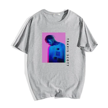 Fajne drukowany Mężczyźni Kobiety Travis Scott koszulka lato popularne chłopcy dziewczynki z krótkim rękawem, koszulki topy codzienne bawełna nastolatki pary t-shirt