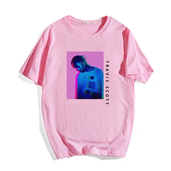 Fajne drukowany Mężczyźni Kobiety Travis Scott koszulka lato popularne chłopcy dziewczynki z krótkim rękawem, koszulki topy codzienne bawełna nastolatki pary t-shirt