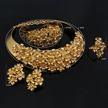 Fani 2018 fashion African dubai gold Color jewelry set sprzedaż Hurtowa marki nigeryjski ślub koralik zestaw biżuterii ślubnej damski garnitur