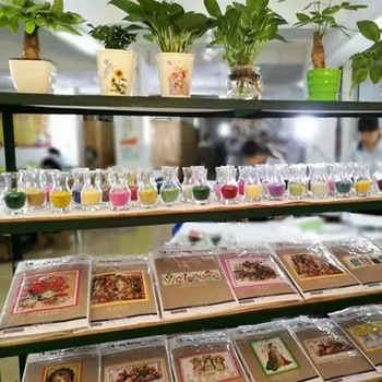 Fani w ogrodzie różanym chińskie zestawy do haftu ekologiczna bawełna wyciskany drukowany 11CT DIY prezent ślubna ozdoba do domu