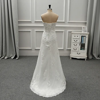 Fansmile New Luxury Vintage Lace 2 in 1 ślubna 2020 suknia księżniczki, suknie ślubne Vestido De Noiva FSM-554T