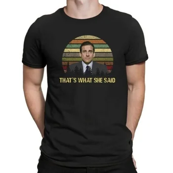 Fashionshow-JF Summer Unisex Tshirt What I Said the Office Dunder Mifflin Funny Tv Show Office Michael Scott Vintage T-Shirt