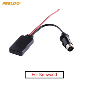 FEELDO 1PC Car Aux-in Wireless Bluetooth Adapter Module Audio Receiver Aux Cable for Kenwood 13Pin CD/DVD Host AUX Cable
