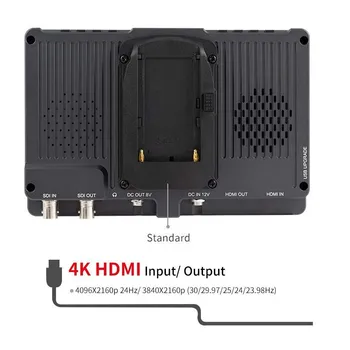 FEELWORLD P7S 7 Inch 2200nit Daylight być widzieć Camera Field Monitor wytrzymała aluminiowa 3G-SDI 4K HDMI-wejście 1920X1200 IPS panel