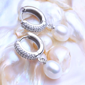 FENASY 925 srebro spadek kolczyk naturalne słodkowodne perły kolczyki dla kobiet handmade moda partia dekoracje ślubne