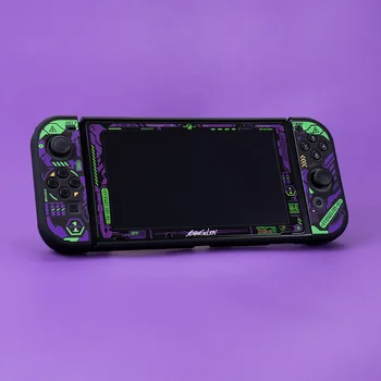 Fioletowy EVA Theme Case dla Nintendo Switch ochronna hartowane szkło screen protector z tworzywa sztucznego można umieścić w stacji dokującej