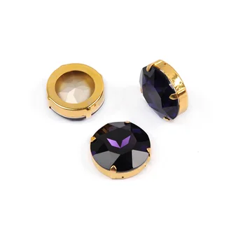 Fioletowy fioletowy diament rhinestone fabryka szycia na kryształ niezwykły kamień do DIY akcesoria do ubrań czeski rhinestone biżuteria