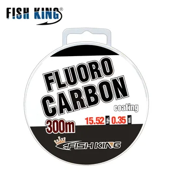 FISH KING 300m Fluoro Carbon Fishing Line Coating 0.3 mm-0.5 mm 29.76 LB-44.75 LB Leader Line Carp Fishing Sinking Line