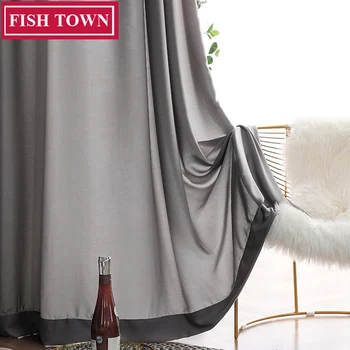 Fish Town wysokiej jakości luksusowy gęstnieje szyfon twarde przezroczyste zasłony do salonu Sypialnia Miękkie okna welony tiul