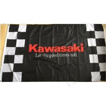 Flaga Kawasaki 3x5 metrów transparent poliester samochód flaga za darmo