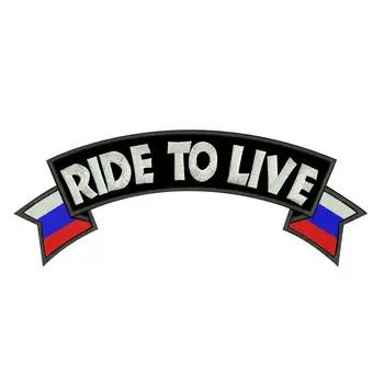 Flaga Rosji samotny wilk lady biker wsparcie rocker patch wyszywane punk rowerzysta łaty odzież