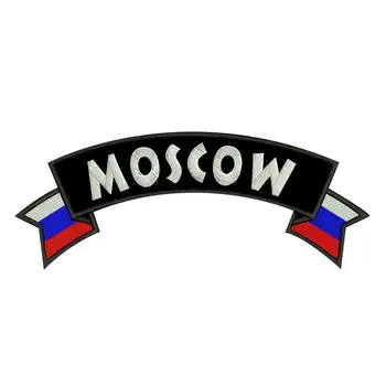 Flaga Rosji samotny wilk lady biker wsparcie rocker patch wyszywane punk rowerzysta łaty odzież