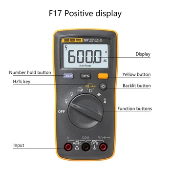 FLUKE 107 Handheld Digital Multimeter przenośne urządzenie przenośne True NEW F107 / Send Soft Package