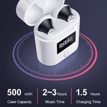 FLUXMOB D019 MINI TWS słuchawki Bezprzewodowe HIFI stereo słuchawki Bluetooth 5.0 słuchawki sportowe, słuchawki dla wszystkich smartfonów śmieszne prezenty