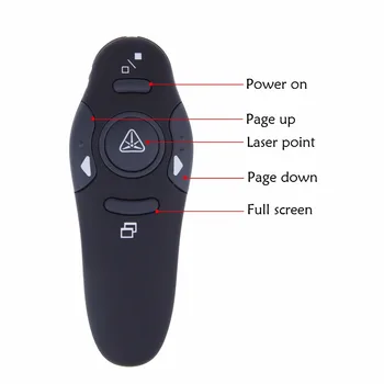 FORNORM bezprzewodowy prezenter z czerwonym laserowymi указками długopis USB RF pilot zdalnego sterowania strona do obrotu prezentacji PPT Powerpoint
