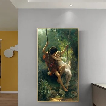 Francja artysta Pierre Auguste kot wiosenne plakaty druk na płótnie uchwyt sztuka płótnie słynny obraz do wystroju salonu