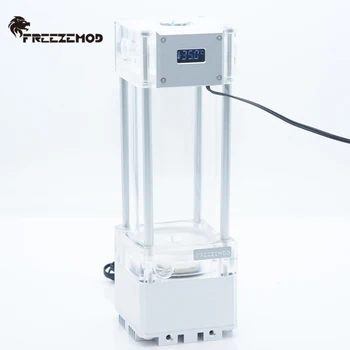 FREEZEMOD water cooler water pump and tank kit integrated VA LCD screen temperature display .PUB-FS6WX