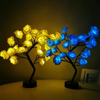 Frigg LED lampa światła róża, kwiat drzewa USB nocne światła dekoracji domu imprezy boże Narodzenie ślub boże Narodzenie wystrój sypialni