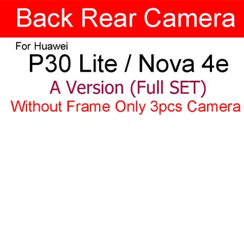 Front Facing & Back moduł tylnej kamery Huawei P30 Lite / Nova 4E Main Small Camera Flex Cale części zamienne