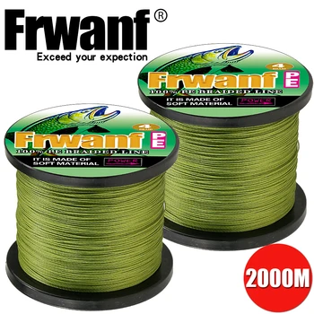 Frwanf 2000M 4 Strand plecionka Multicolor Super Strong 4 Wire Multifilament Fishing Line Saltwater Thread 6 100LB