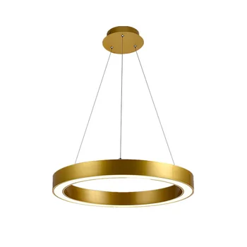 Fss Nowoczesny Design Złotego Pierścienia Led Okrągłe Żyrandole Lampa Żyrandol Oświetlenie Dla Projektów Pokoju Dziennego Światła Wewnętrzne Oprawy