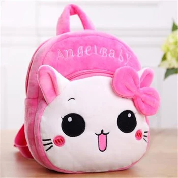 FUDEAM miękki pluszowy kot kreskówka królik Panda dzieci plecak dla dzieci przedszkole słodkie zwierzęta szkolny plecak dziewczynki chłopcy plecaki