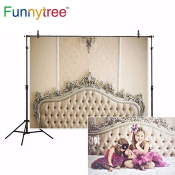 Funnytree zagłówkiem zdjęcia tła biały Damascus noworodka rodzina wezgłowia łóżka studio fotograficzne tło фотозвонок фотофон
