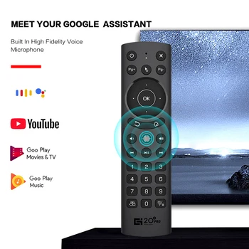 G20S PRO Backlit Wireless Air Mouse 2.4 G Gyroscope IR Learning Google Voice Assistant Remote Control For X96 MAX+ Android TV BOX