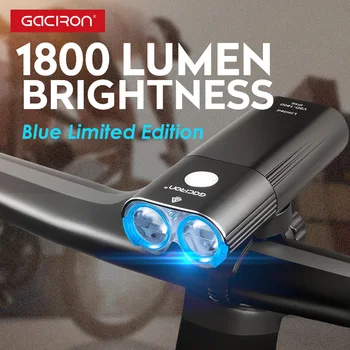 GACIRON 1800 lumenów rowerowa lampa rowerowa reflektor 6700 mah Power Bank USB Akumulator wodoodporny przednie światło rowerowe akcesoria