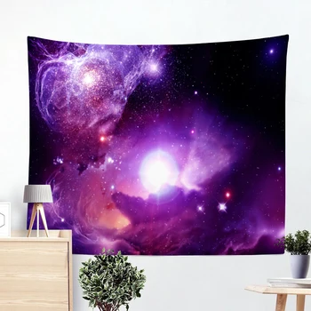 Galaktyka gobelin kosmiczna ściana tkaniny do dekoracji ścian tkaniny gwiazdy we Wszechświecie tkaniny poliester wiszące ścienne, tkaniny dekoracyjne